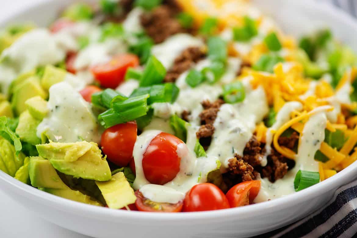 Healthy Fresh Keto Taco Salad That Low Carb Life