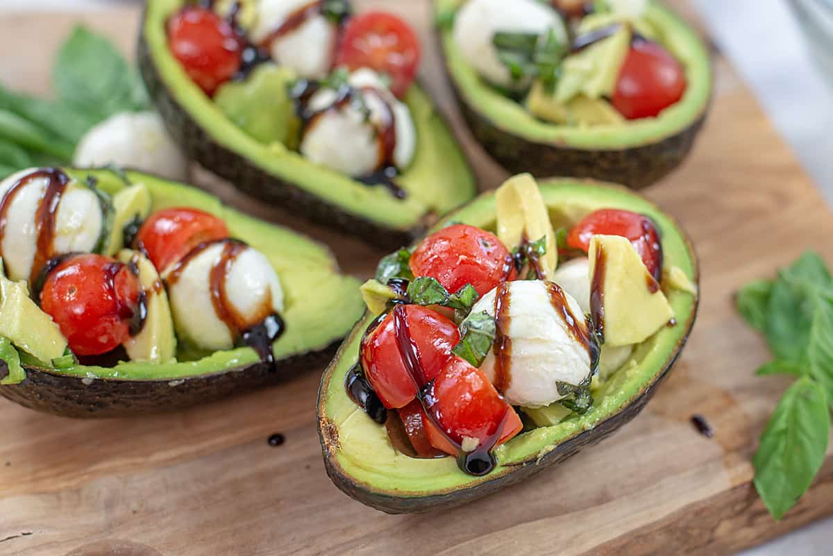 Caprese Stuffed Avocado Recipe That Low Carb Life