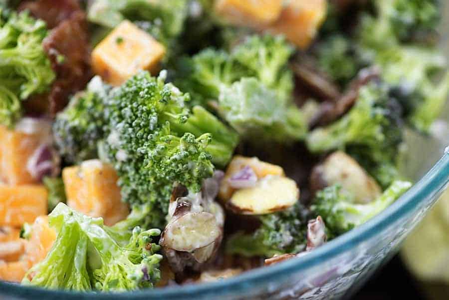 Keto Broccoli Salad Recipe With Bacon Cheddar