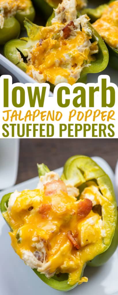 low carb stuffed peppers collage