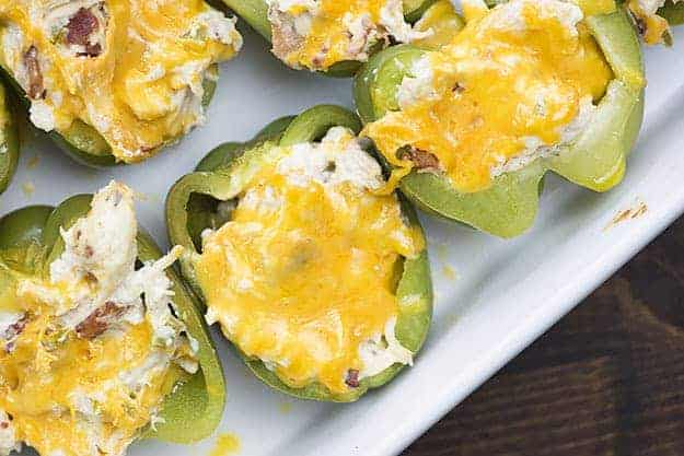 low carb stuffed peppers with cheese