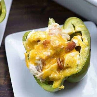 Jalapeno popper stuffed peppers!