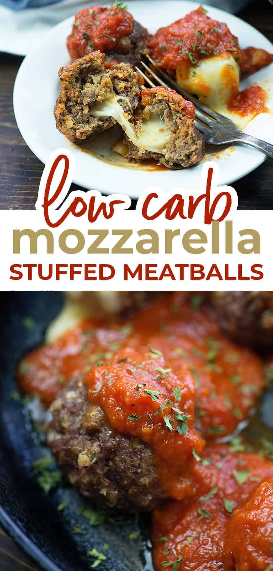 Keto Mozzarella Stuffed Meatballs That Low Carb Life