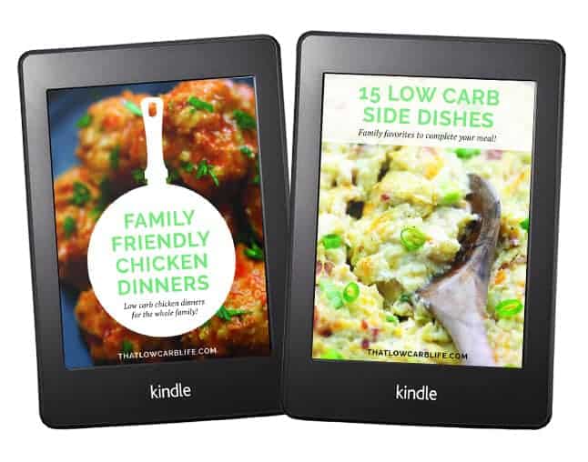 2 Kindles with thatlowcarblife recipes.