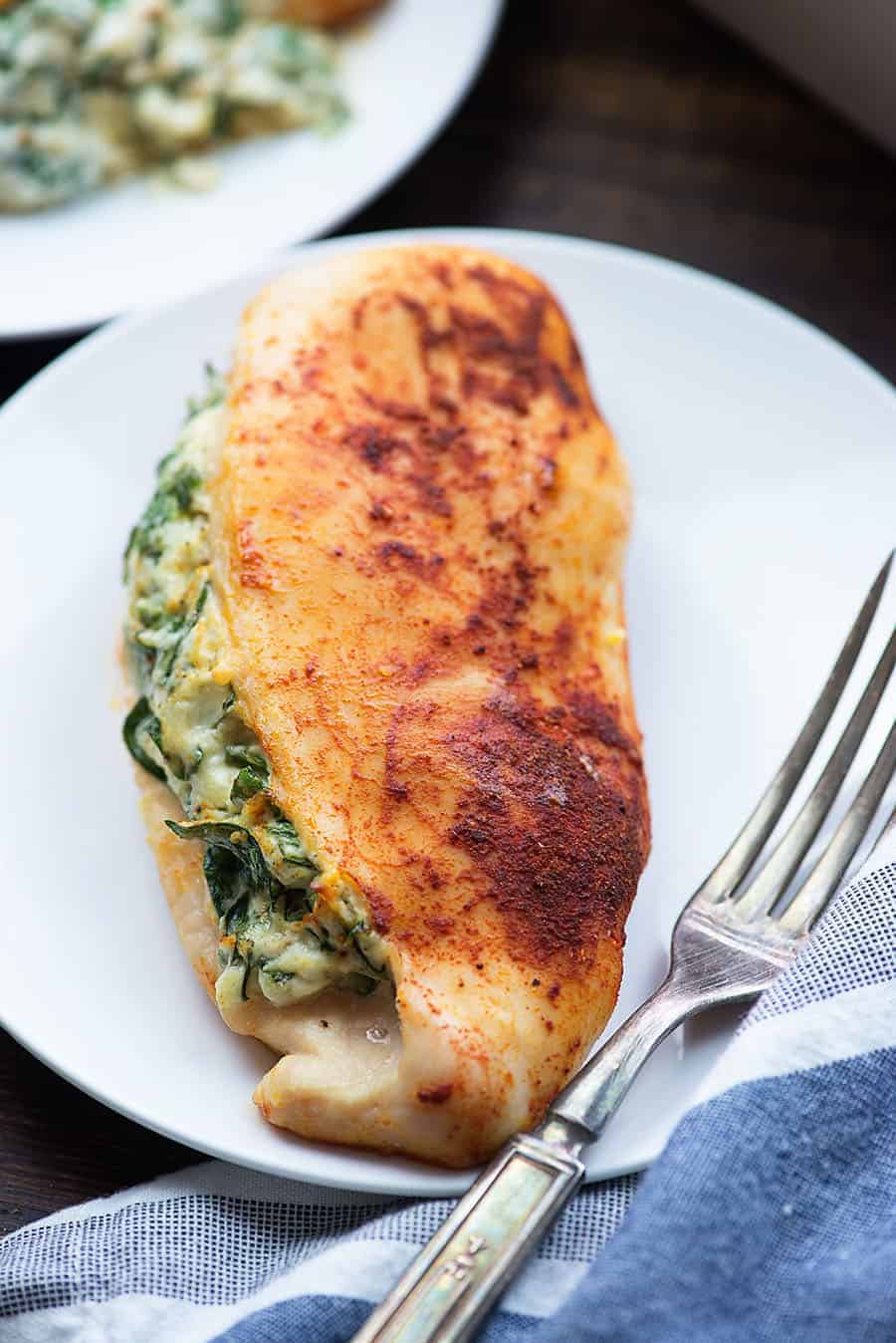 Spinach Stuffed Chicken Breasts A Healthy Low Carb 