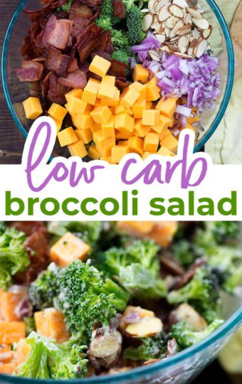 Keto Broccoli Salad with Bacon & Cheddar! | That Low Carb Life