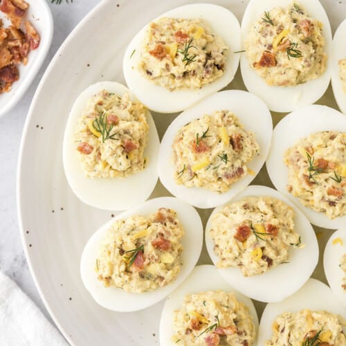Cheddar Bacon Deviled Eggs Recipe That Low Carb Life