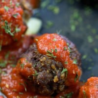 Mozzarella Stuffed Meatballs (Low Carb & Keto Recipe)
