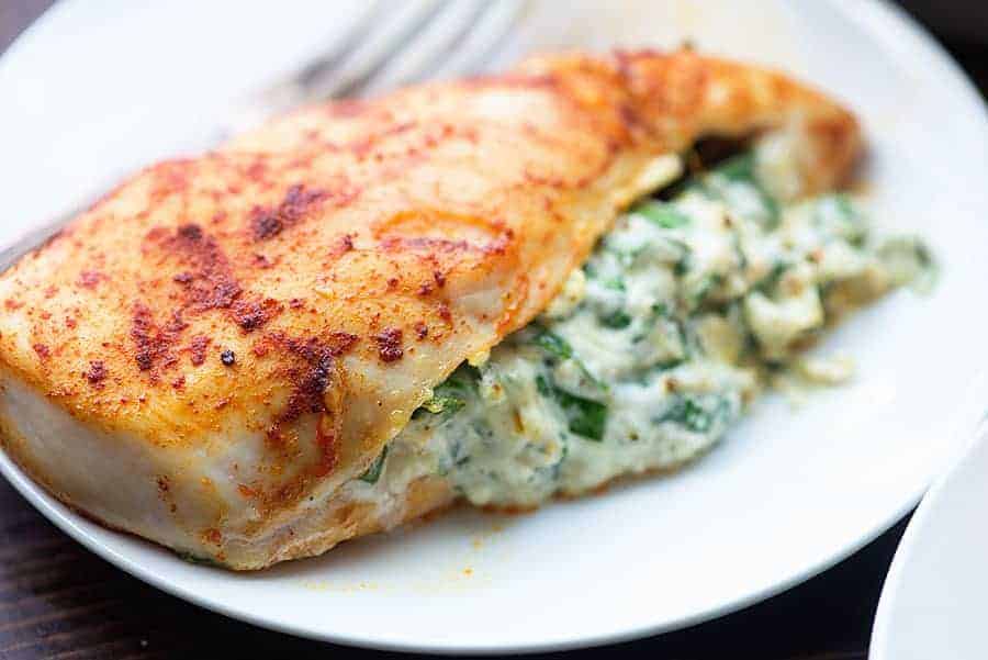 pan one recipes chicken baked healthy  low Spinach Stuffed a Chicken Breasts carb