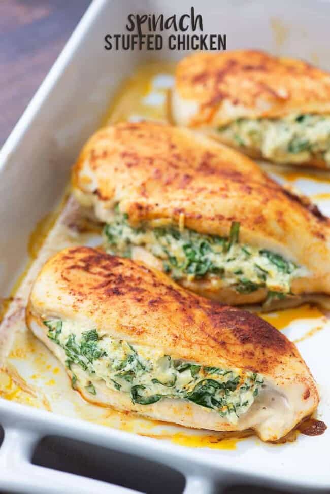 Low Carb Spinach Stuffed Chicken