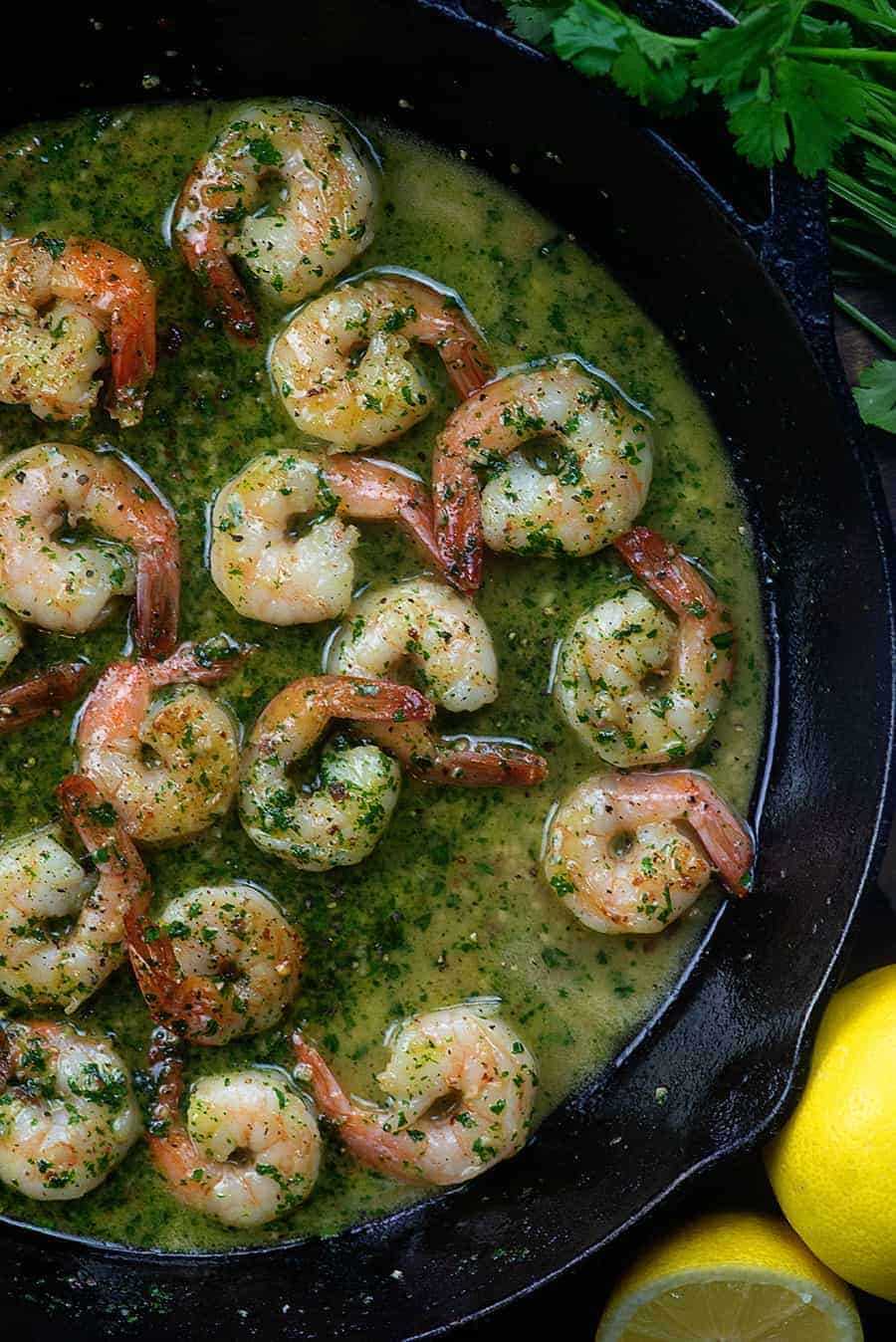 Cast Iron Shrimp in Garlic Butter