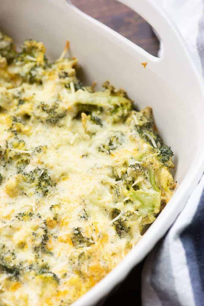 Broccoli Cheese Casserole - extra cheesy and low carb too!