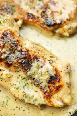 Close up of lemon chicken cooking
