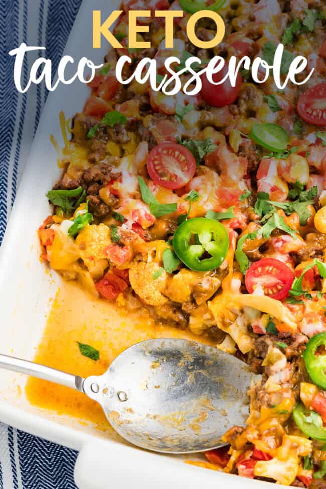 Easy Keto Taco Casserole Recipe | That Low Carb Life