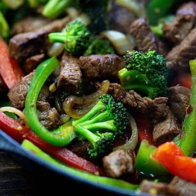 Steak Stir Fry Recipe with Asian Stir Fry Sauce | That Low Carb Life