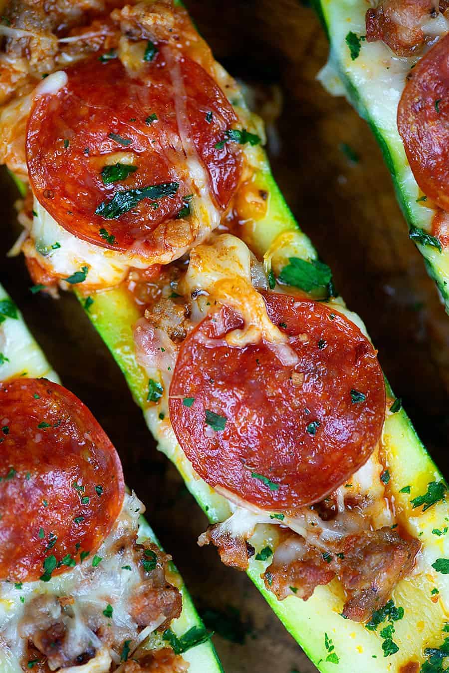 Pizza Stuffed Zucchini That Low Carb Life