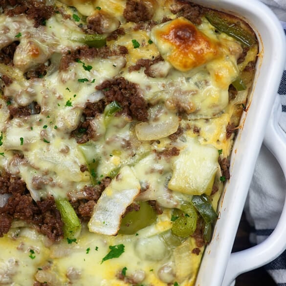 Philly Cheese Steak Casserole - That Low Carb Life