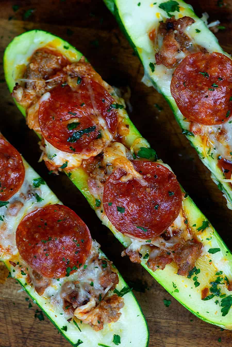 Pizza Stuffed Zucchini That Low Carb Life