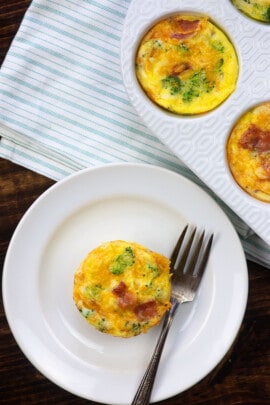 Bacon & Broccoli Frittata Muffins - That Low Carb Life