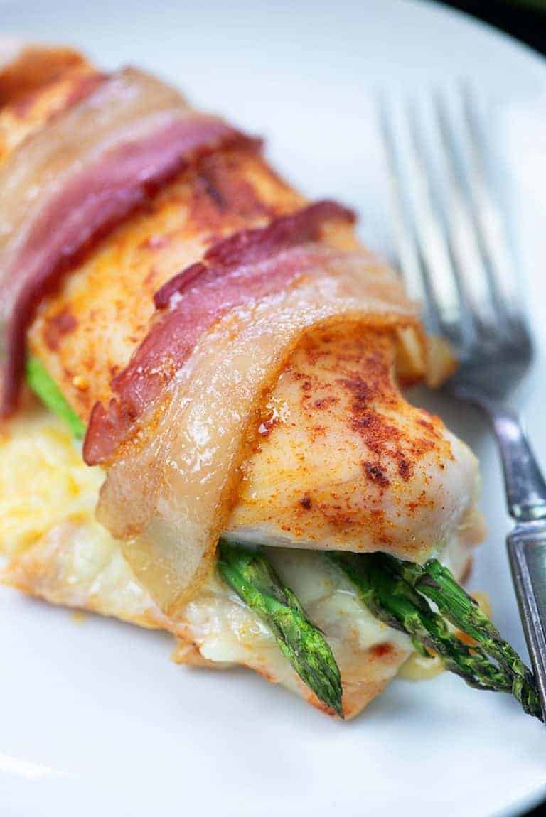 Bacon Wrapped Asparagus Stuffed Chicken That Low Carb Life