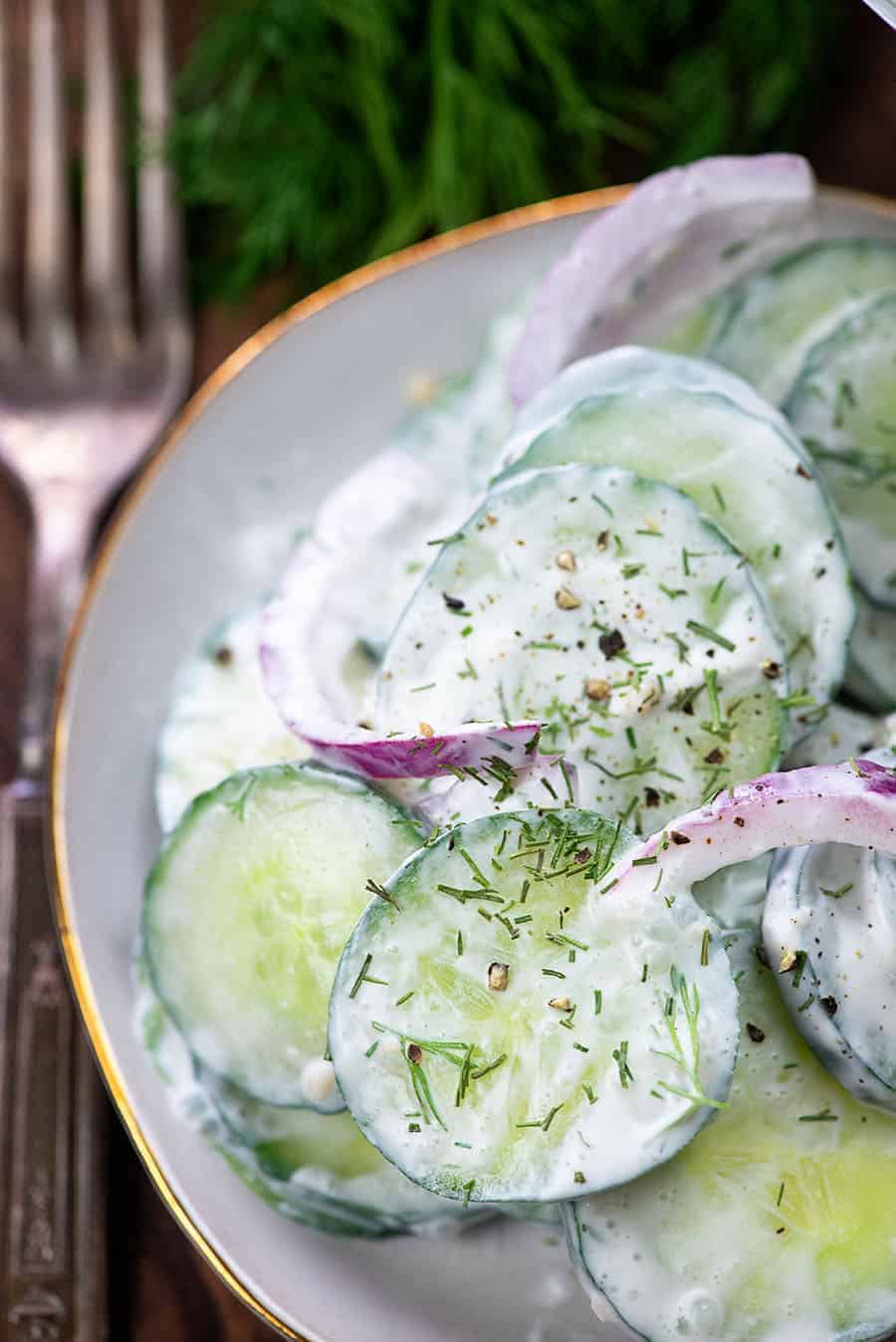 German Cucumber Salad (Low Carb, Healthy, and Easy!)