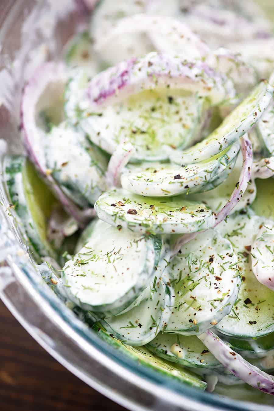 German Cucumber Salad Low Carb Healthy And Easy