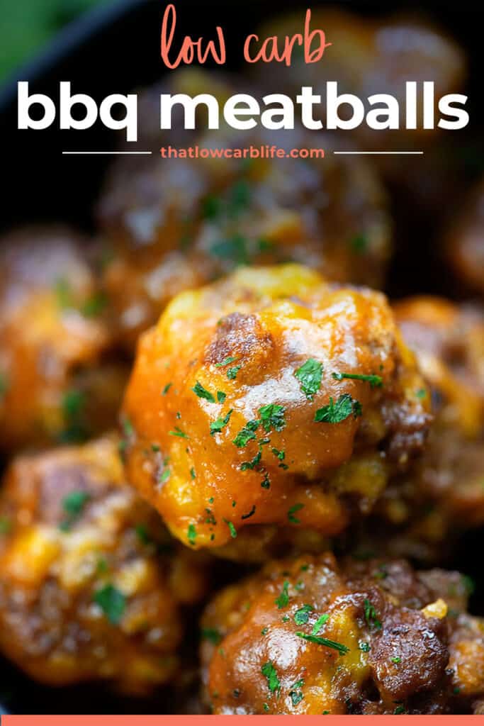 pile of low carb meatballs.