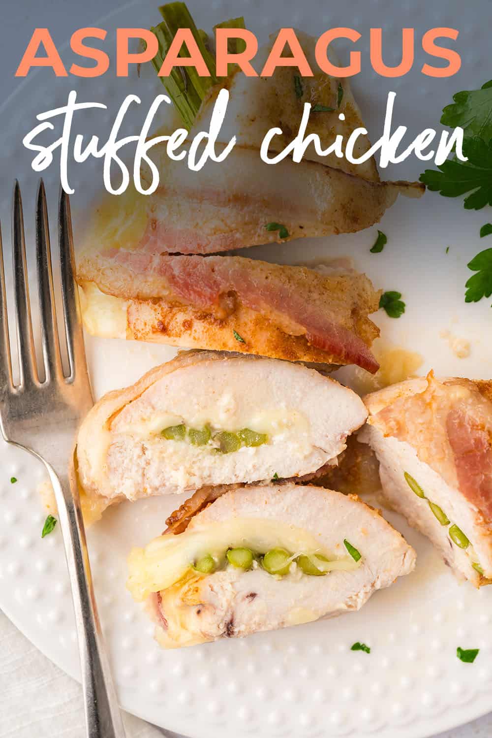 Bacon Wrapped Asparagus Stuffed Chicken | That Low Carb Life