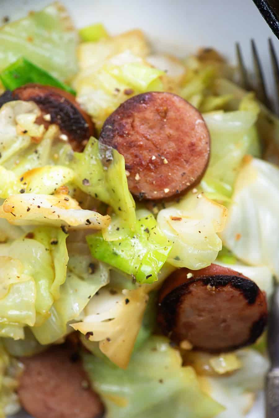 Smoked Sausage Fried Cabbage That Low Carb Life   Fried Cabbage With Smoked Sausage 