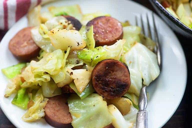 Smoked Sausage And Fried Cabbage That Low Carb Life 