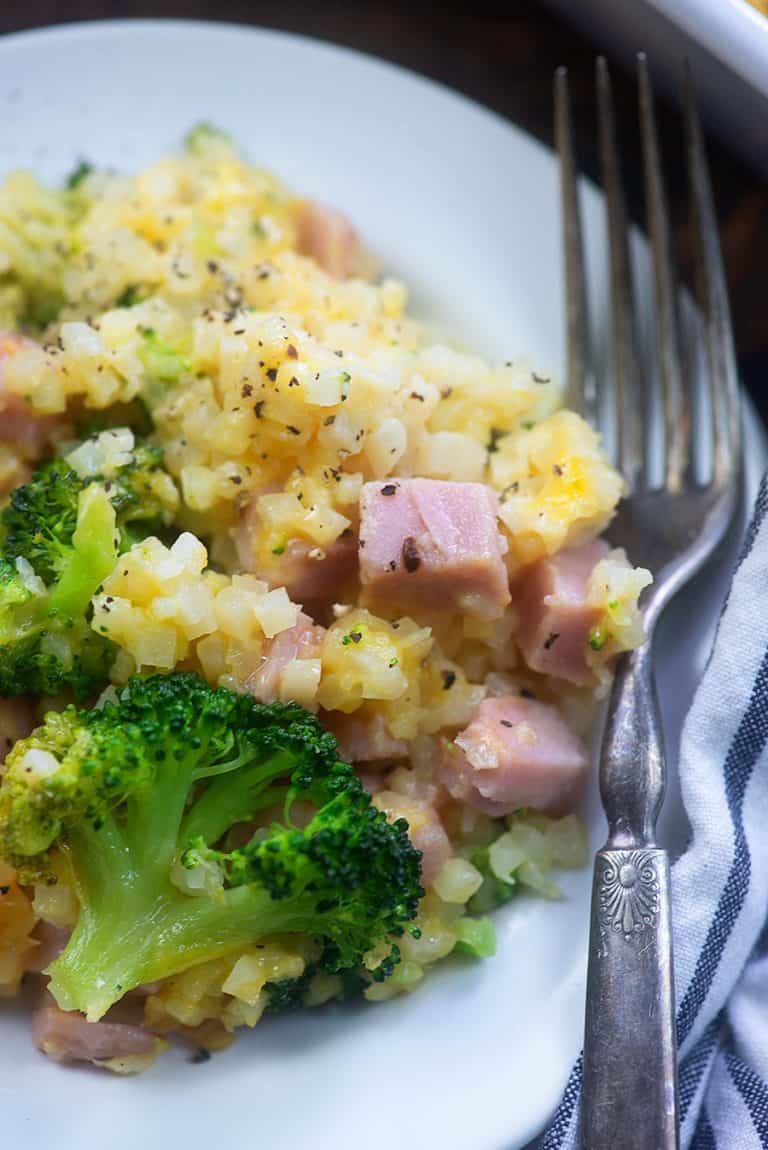 Ham Casserole With Cauliflower Rice That Low Carb Life