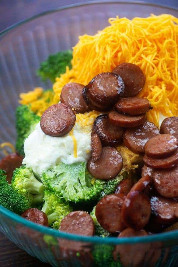 Broccoli & Smoked Sausage Casserole - That Low Carb Life