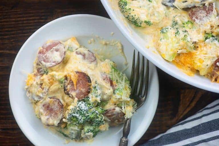 Broccoli & Smoked Sausage Casserole - That Low Carb Life