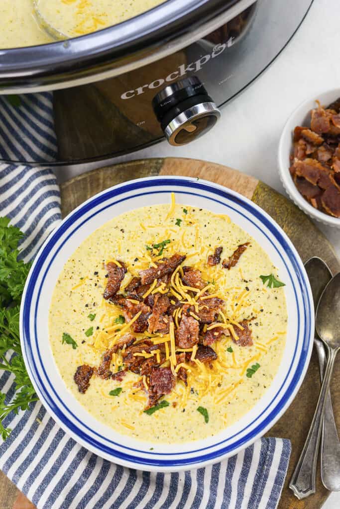 Keto Broccoli Cheese Blender Soup - 4 Ingredients, 10 Minutes!