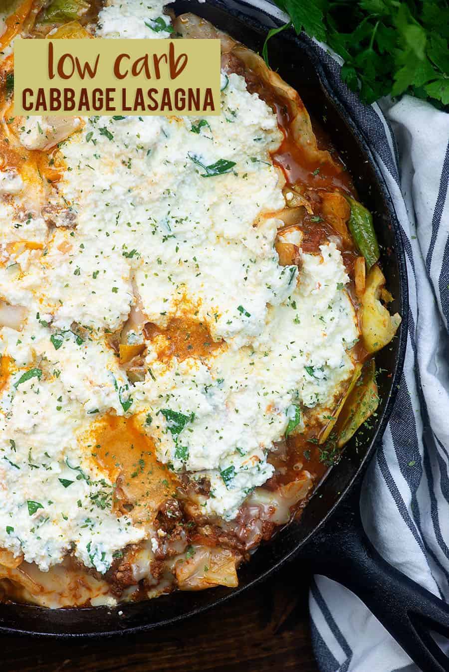 lasagna cooked in a skillet