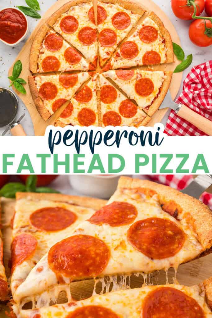 Collage of fathead pizza dough images.