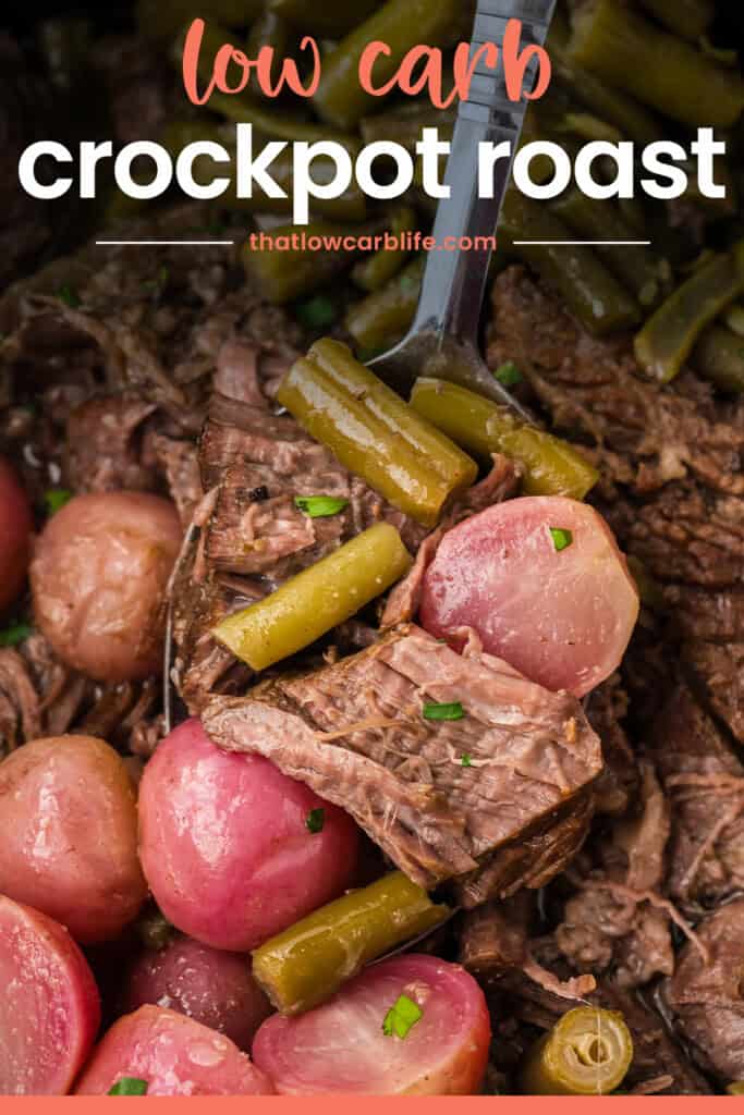 Low carb pot roast in crock pot.