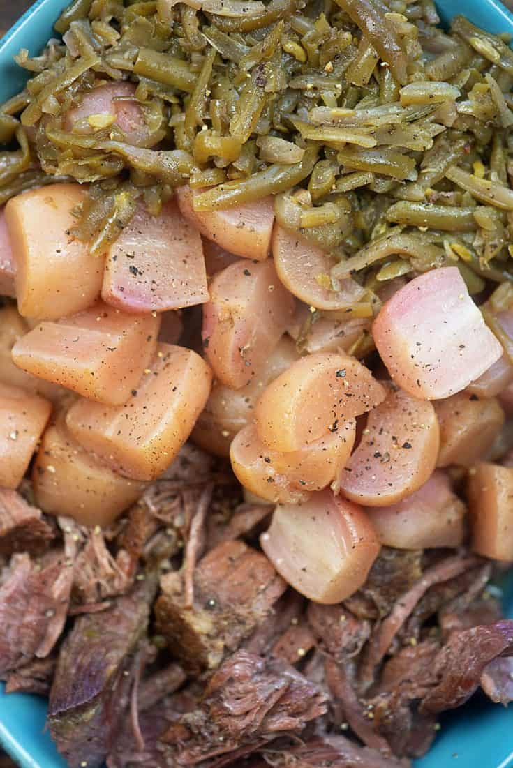 Crock Pot Roast with Radishes and Green Beans That Low Carb Life