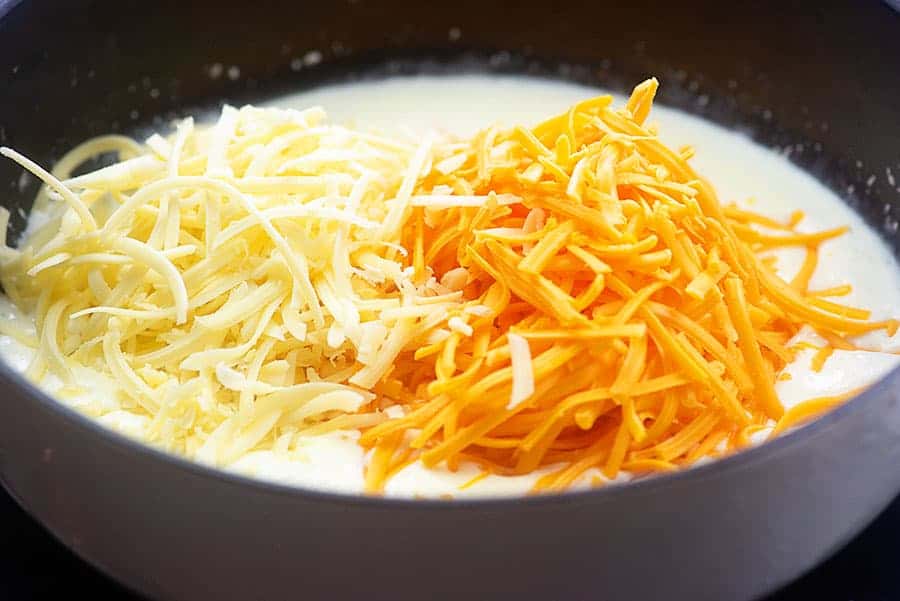 ingredients for homemade cheese sauce