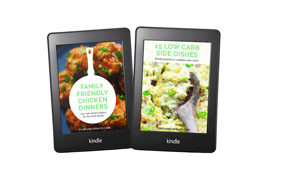 two kindles featuring that low carb life cookbooks