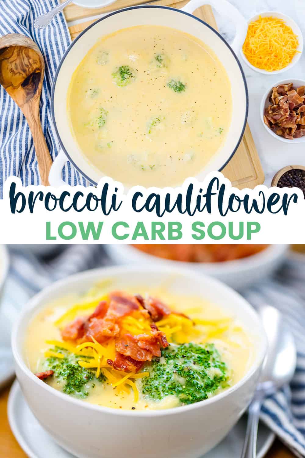 Broccoli Cauliflower Soup | That Low Carb Life