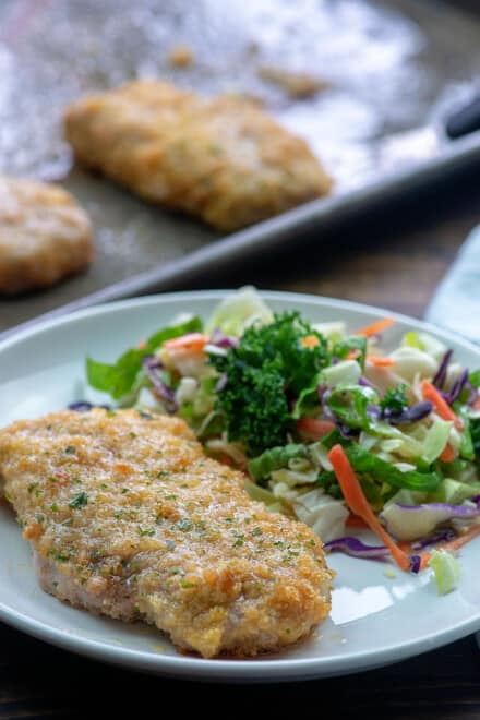 Breaded Baked Pork Chops - That Low Carb Life