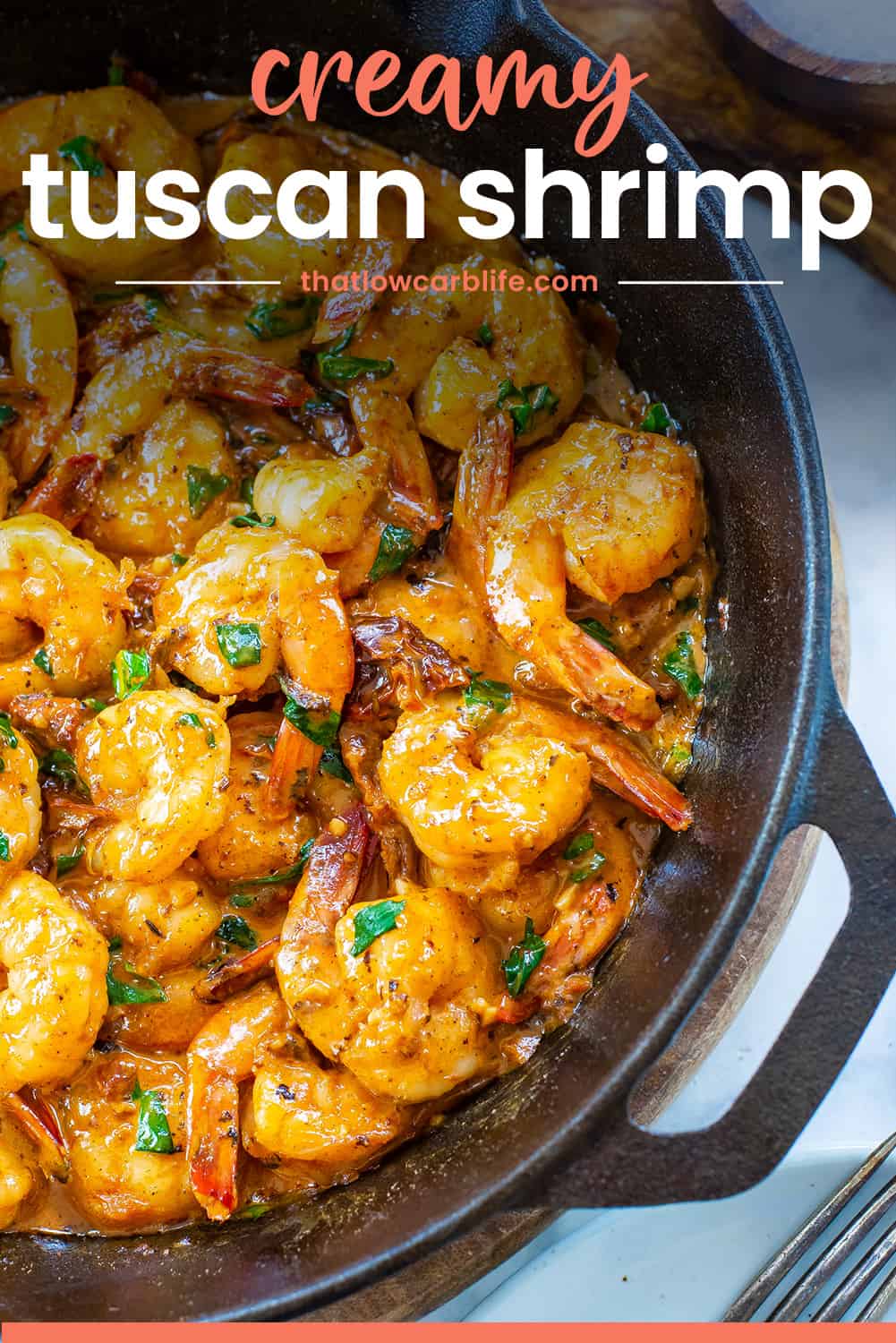 Creamy Tuscan Shrimp Recipe | That Low Carb Life