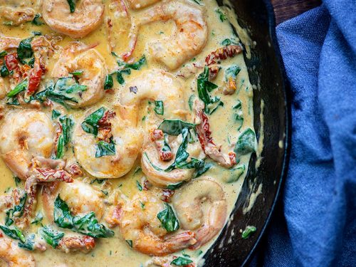 Easy Creamy Tuscan Shrimp Recipe • Salt & Lavender