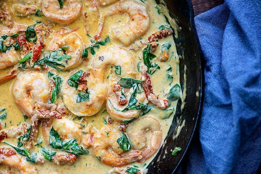 Keto Creamy Garlic Shrimp Recipe - THE SUGAR FREE DIVA