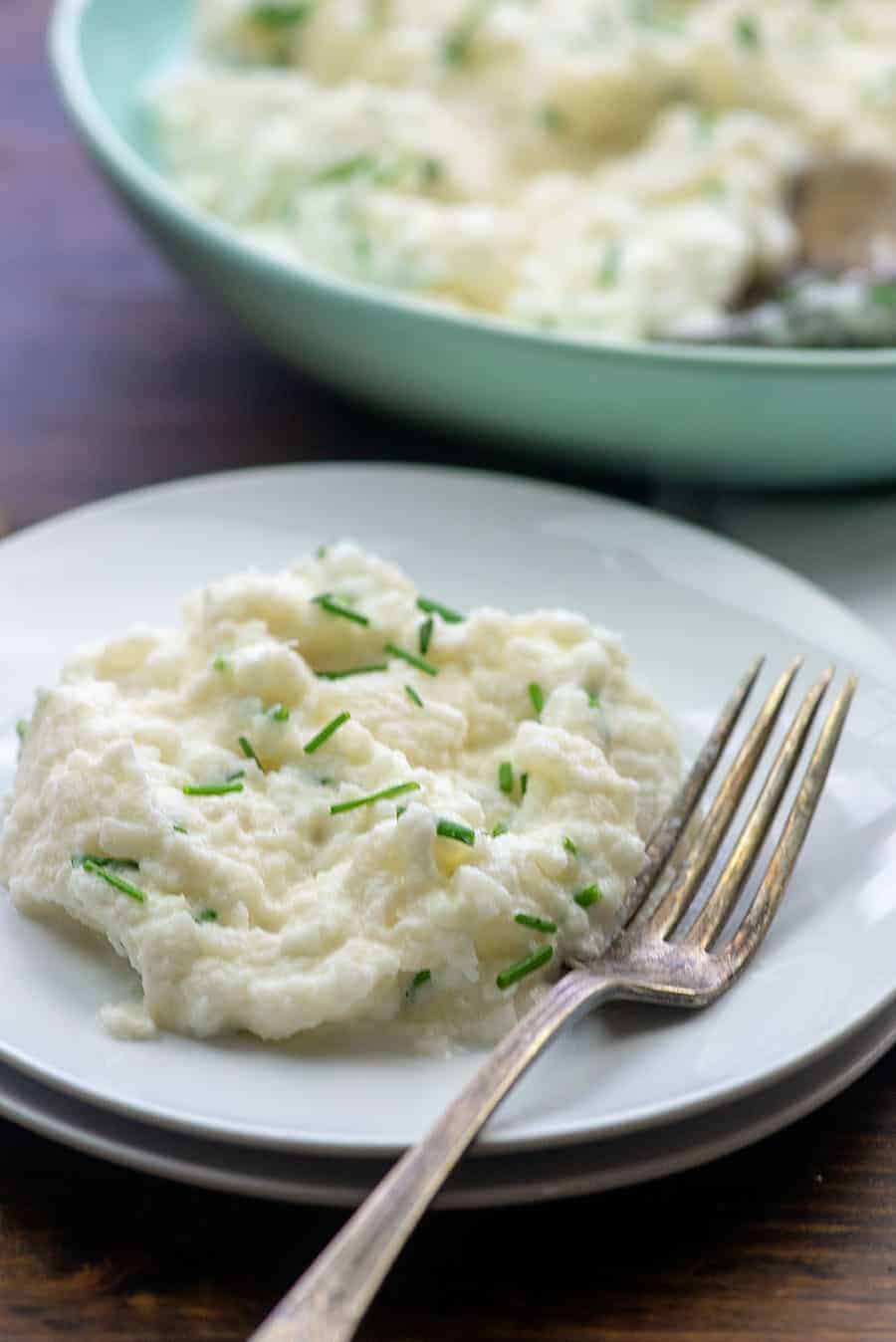 mashed nauriit resepti valkoisella levyllä