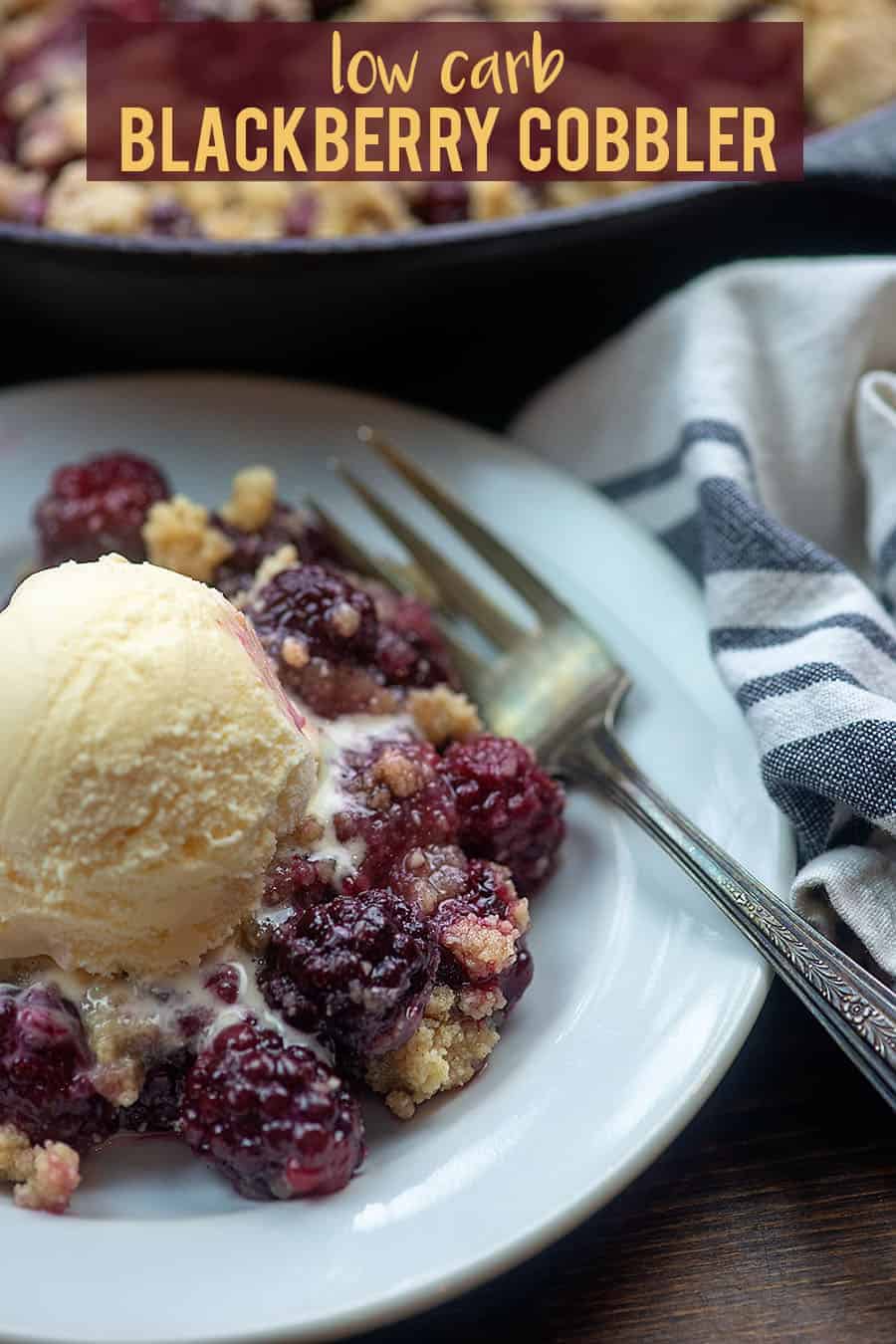 blackberry cobbler recipe in cast iron skillet