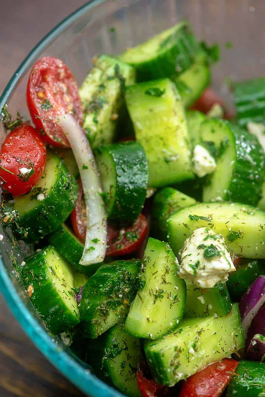 Cucumber Tomato Feta Salad That Low Carb Life