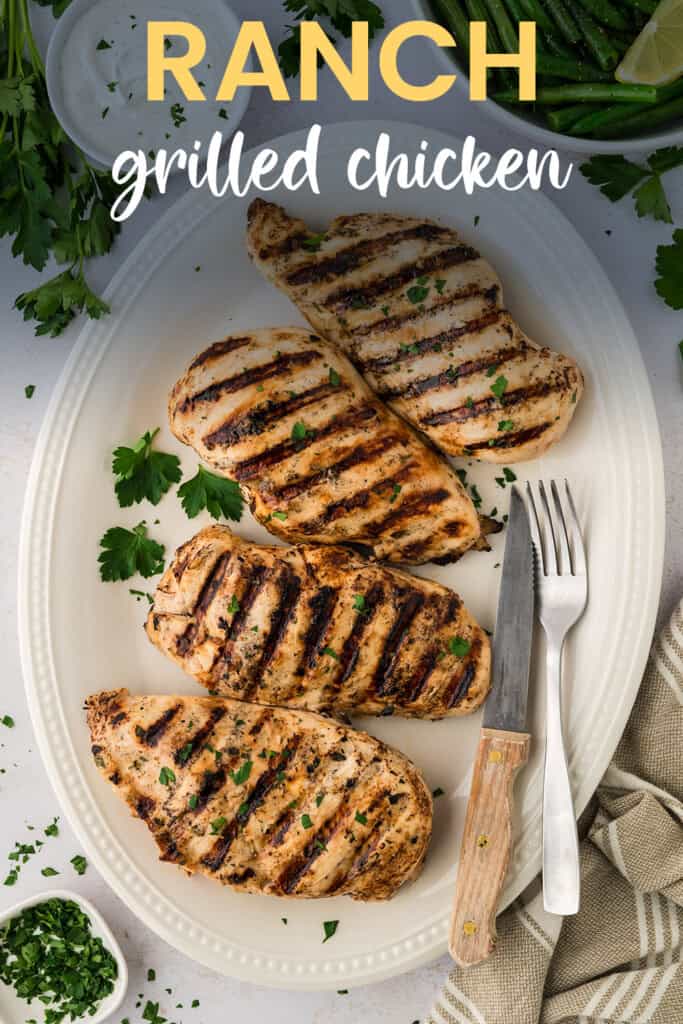 Platter full of grilled chicken.