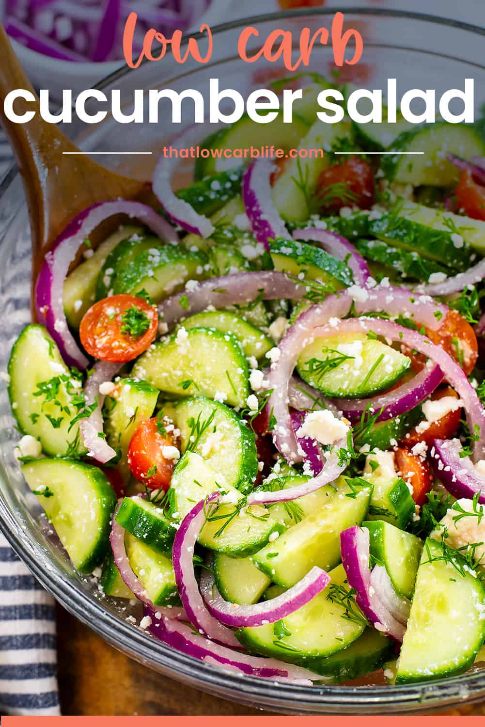 Cucumber Tomato Feta Salad | That Low Carb Life